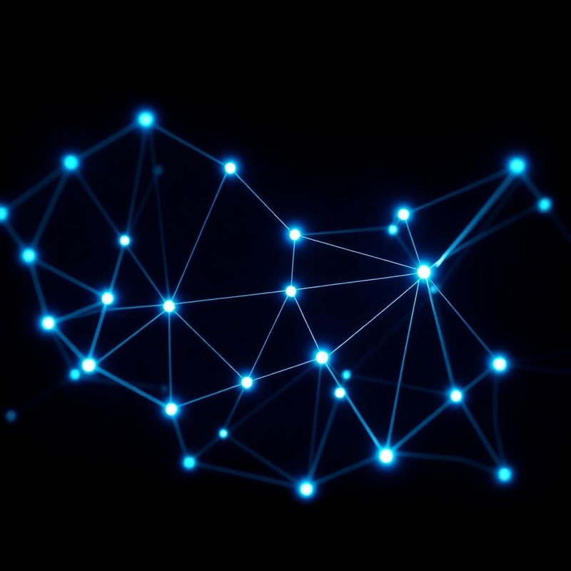 Apstraktni mrežni graf s indigo čvorovima koji predstavljaju link autoritet